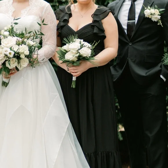 Chiffon Black Dress - Picture 5 of 9